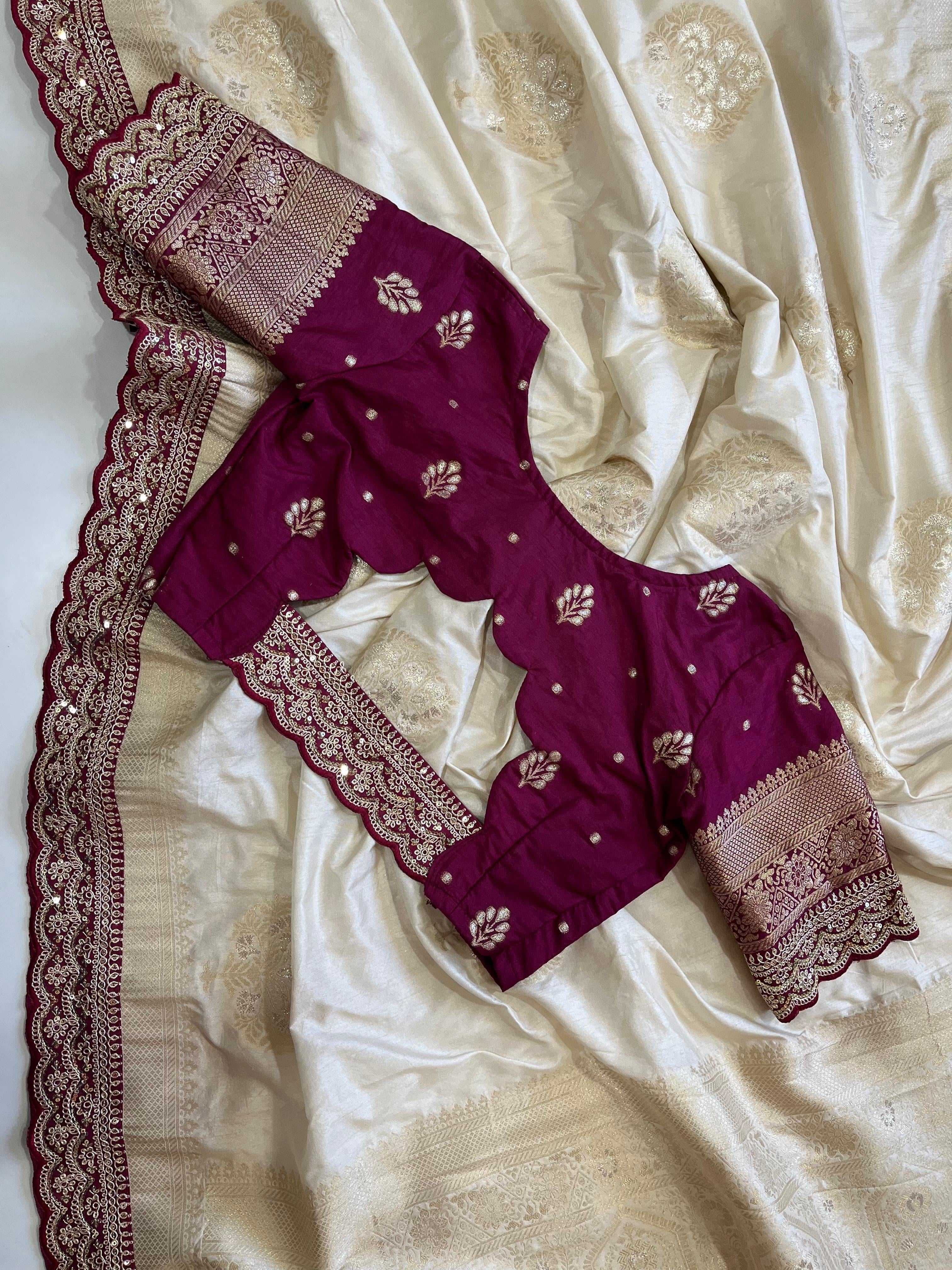Gold Harmony Saree(Beige)