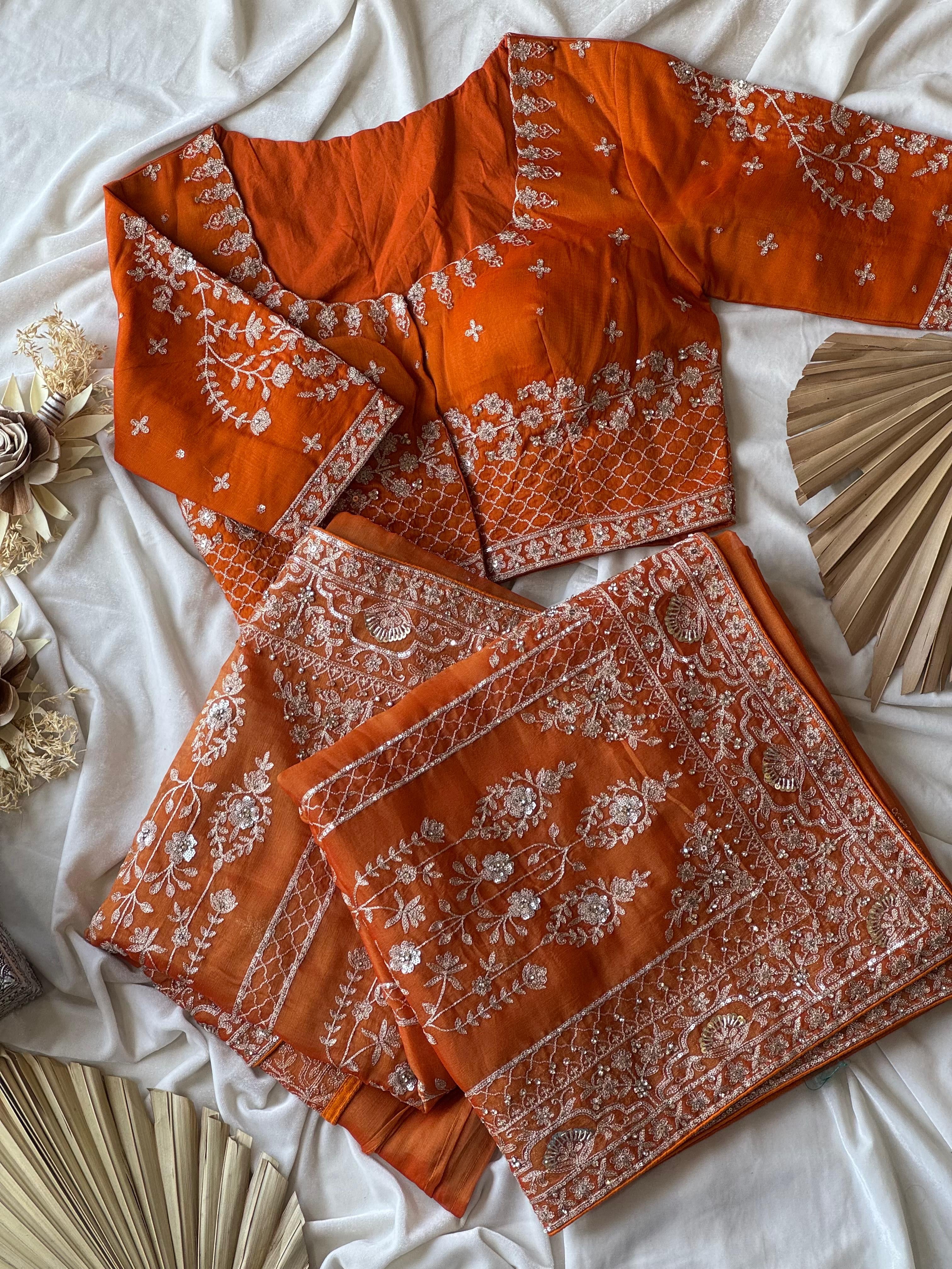 Kesariya Noor Saree