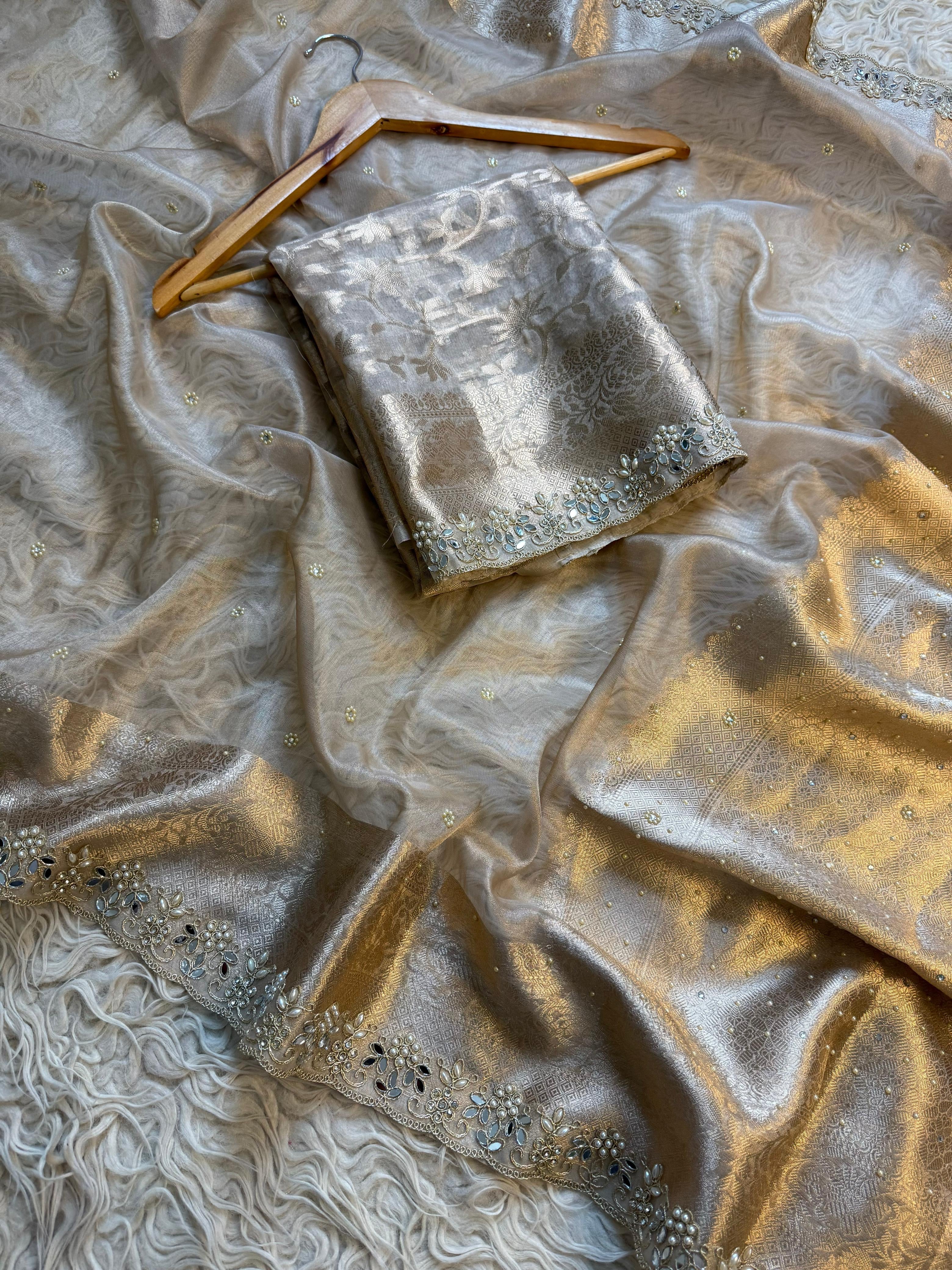 Ivory Luxe Saree