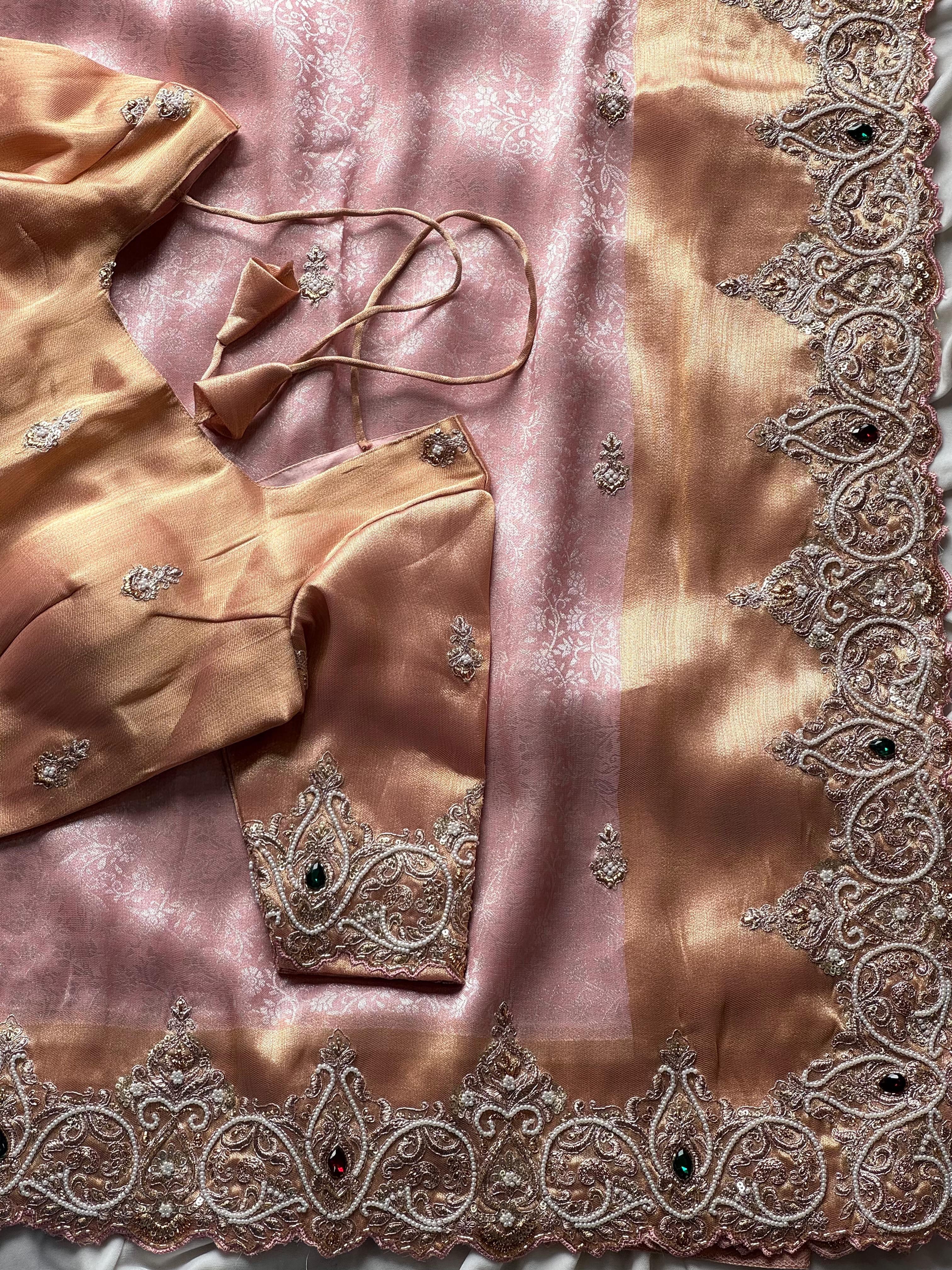 Vintage Blush Saree