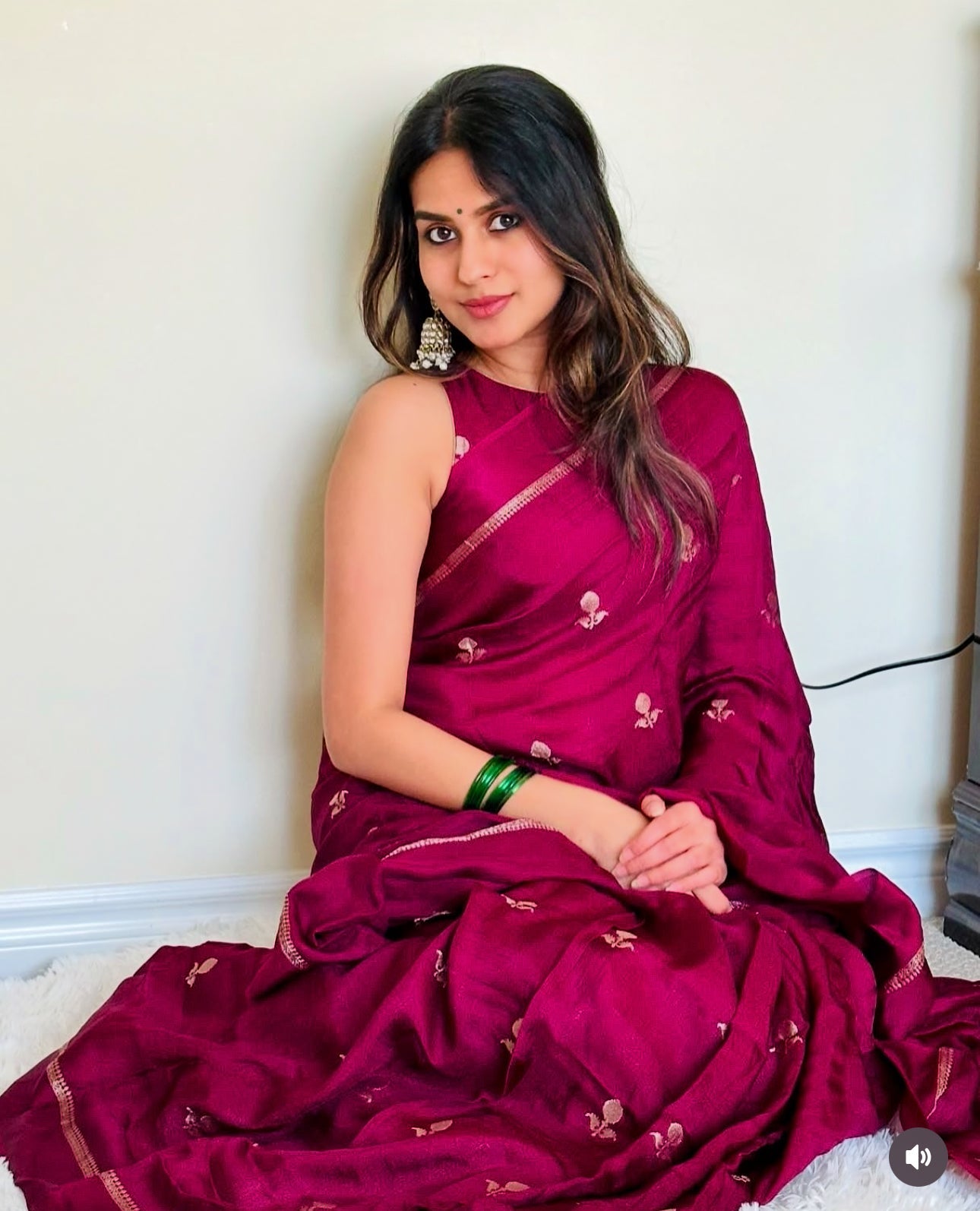 Chandrika Viscose Saree(Maroon)
