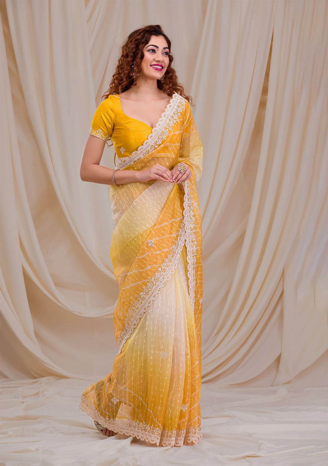 Yellow Mellow Saree