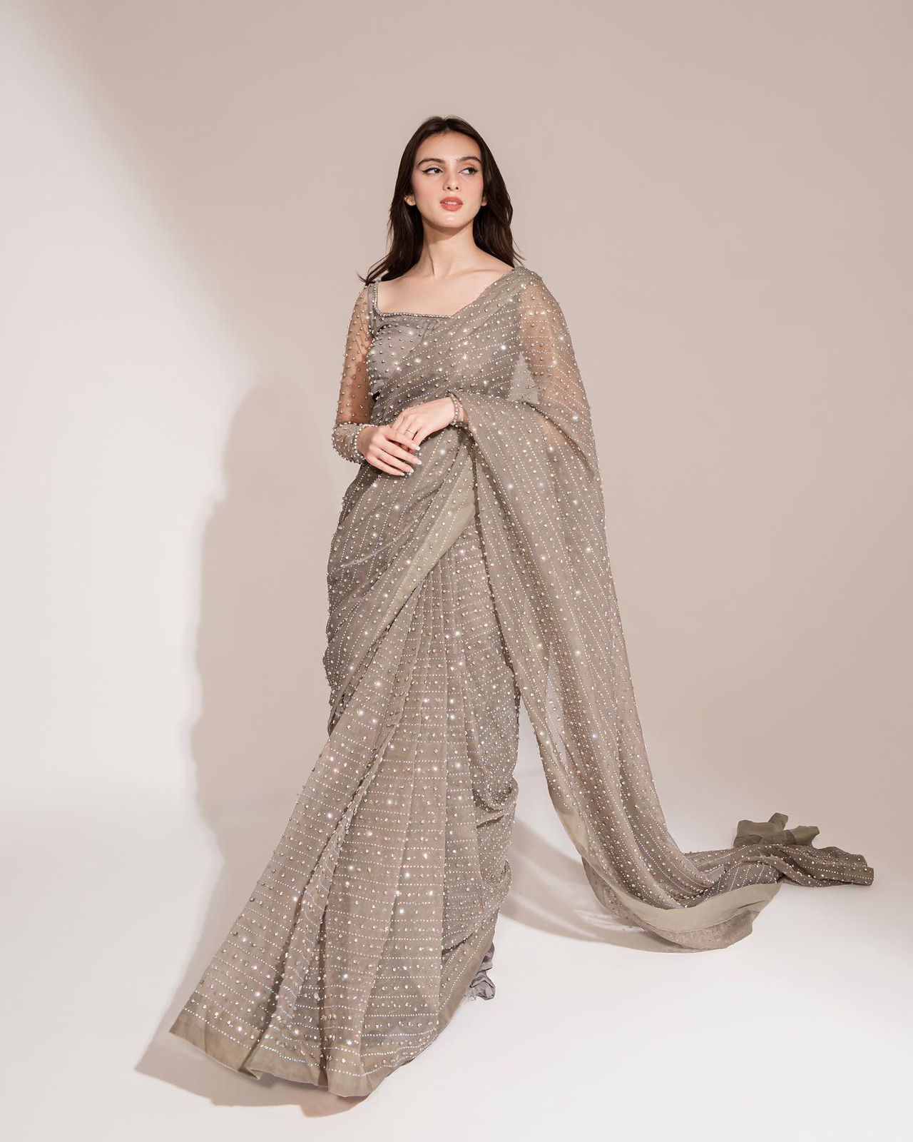 Glam Flame Swarovski Saree