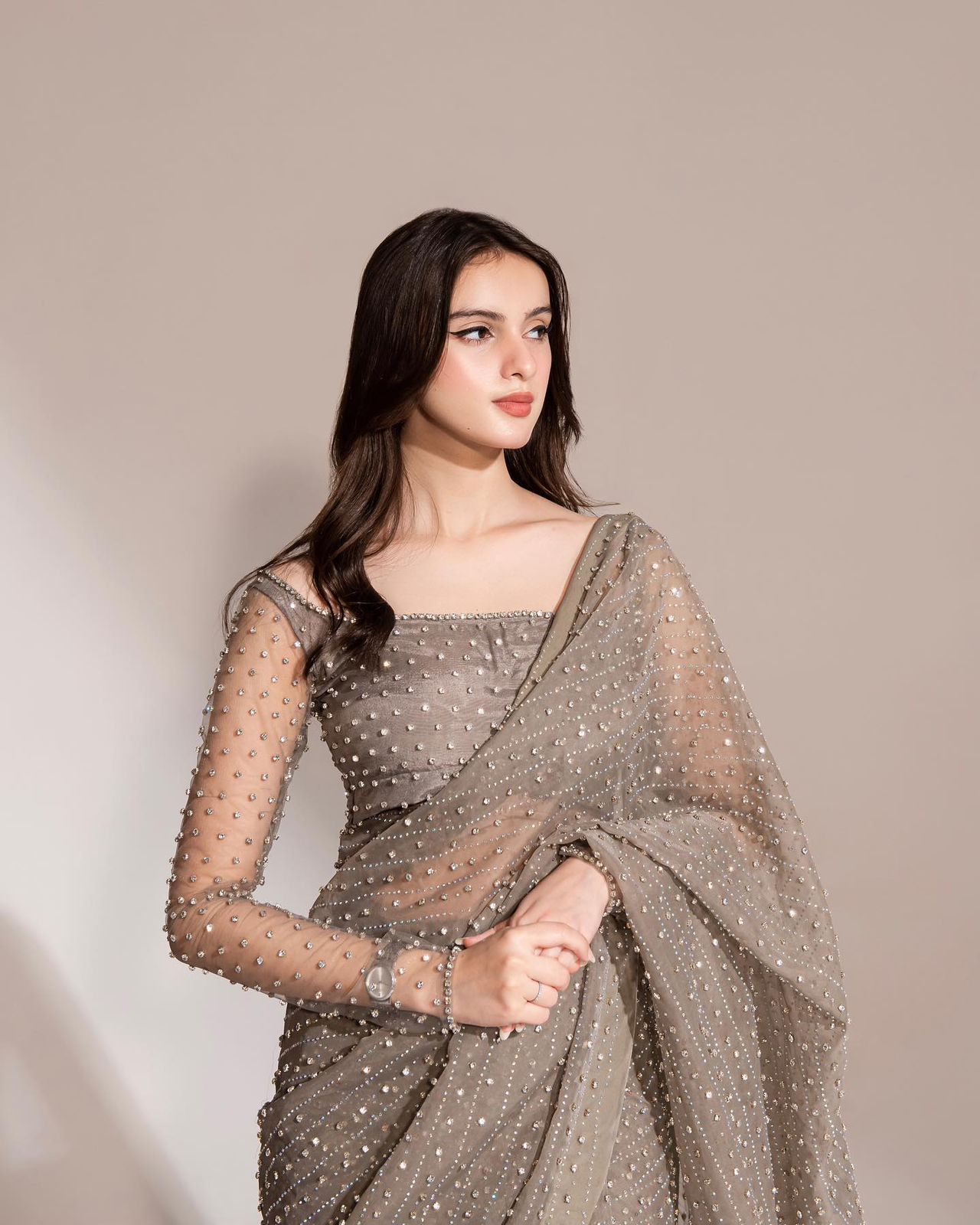 Glam Flame Swarovski Saree