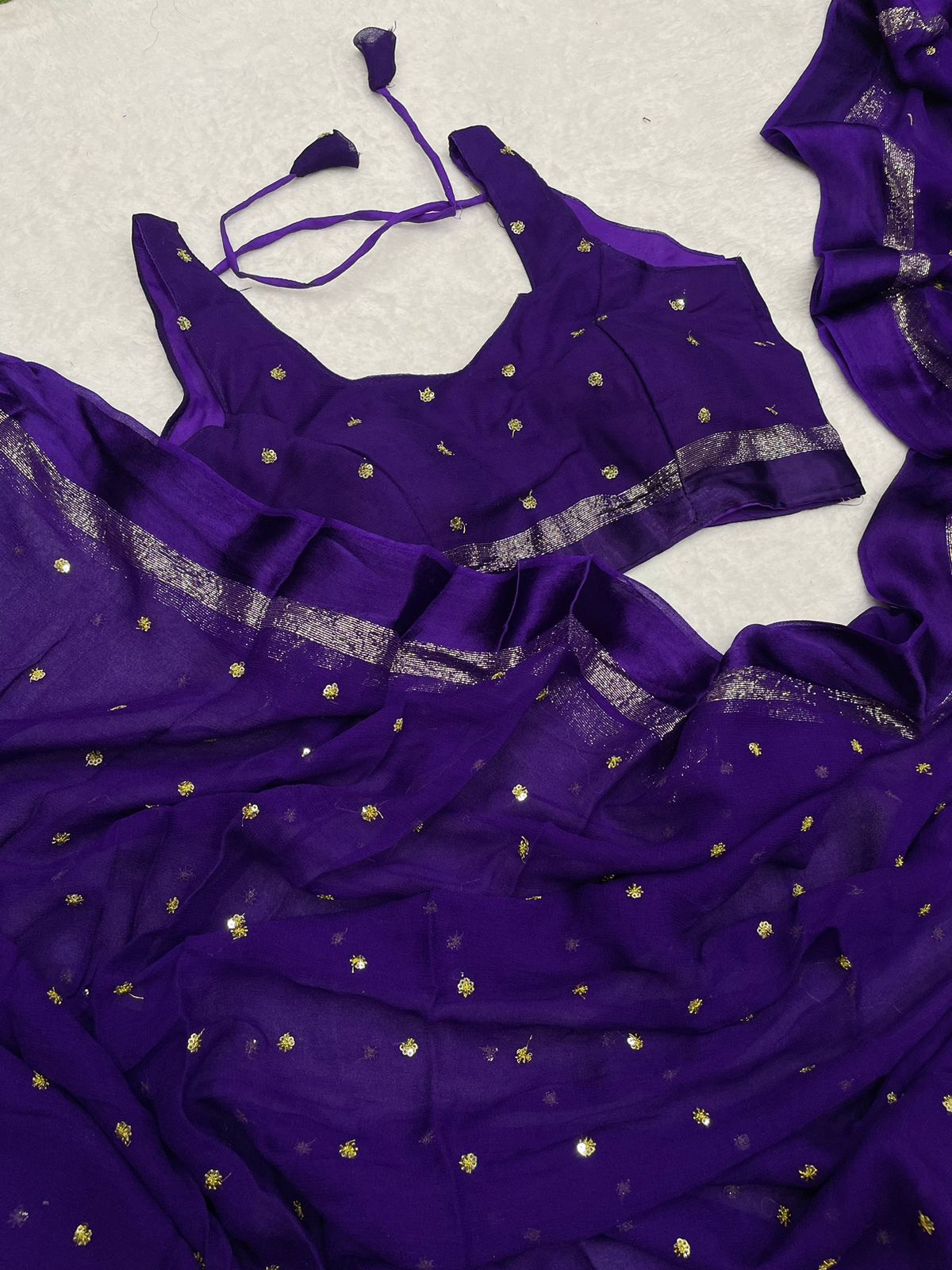 Alizee Georgette Saree(Ready-to-wear)