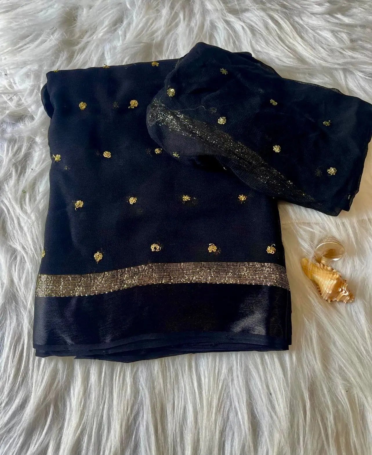 Alizee Georgette Saree(Ready-to-wear)