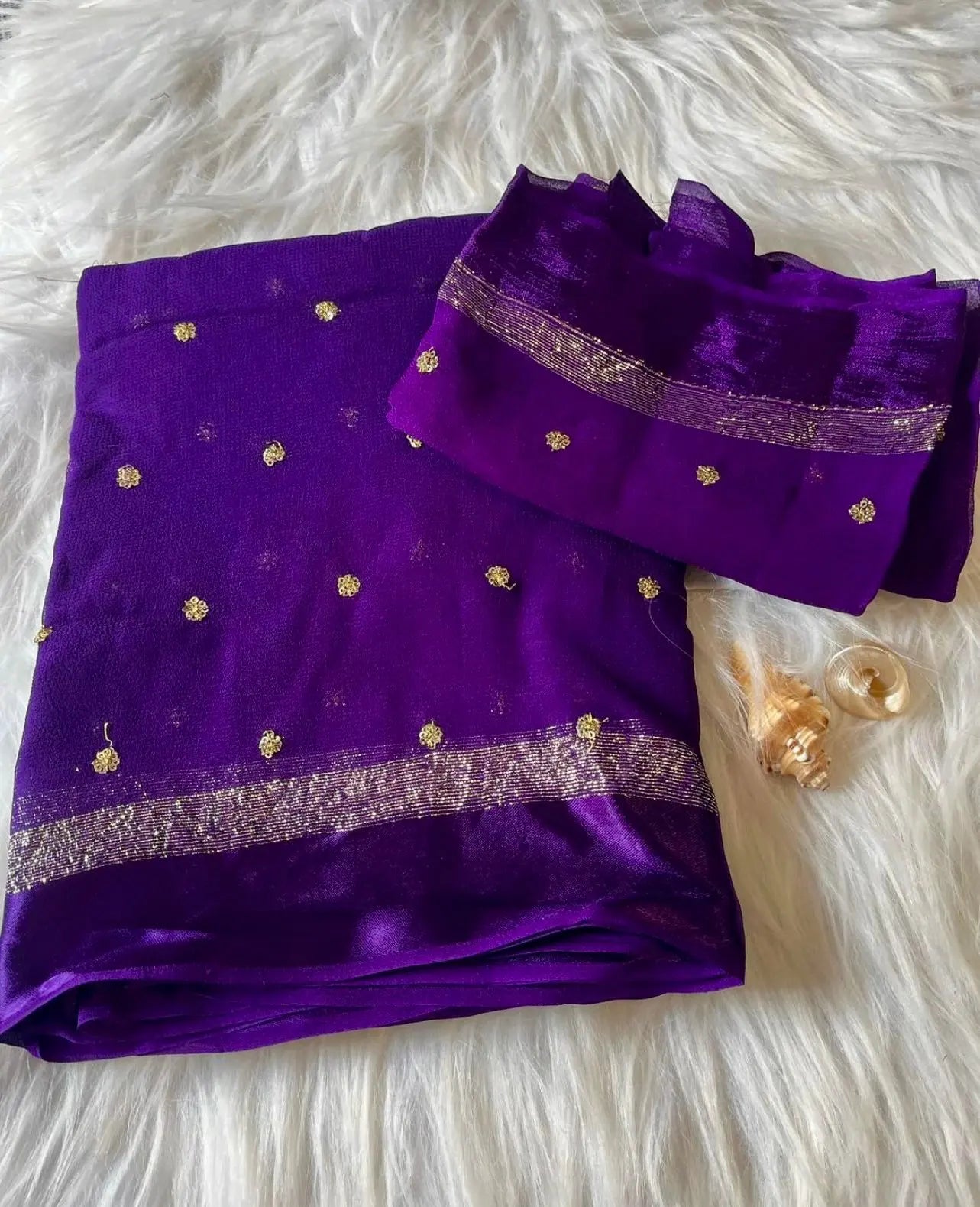 Alizee Georgette Saree(Ready-to-wear)