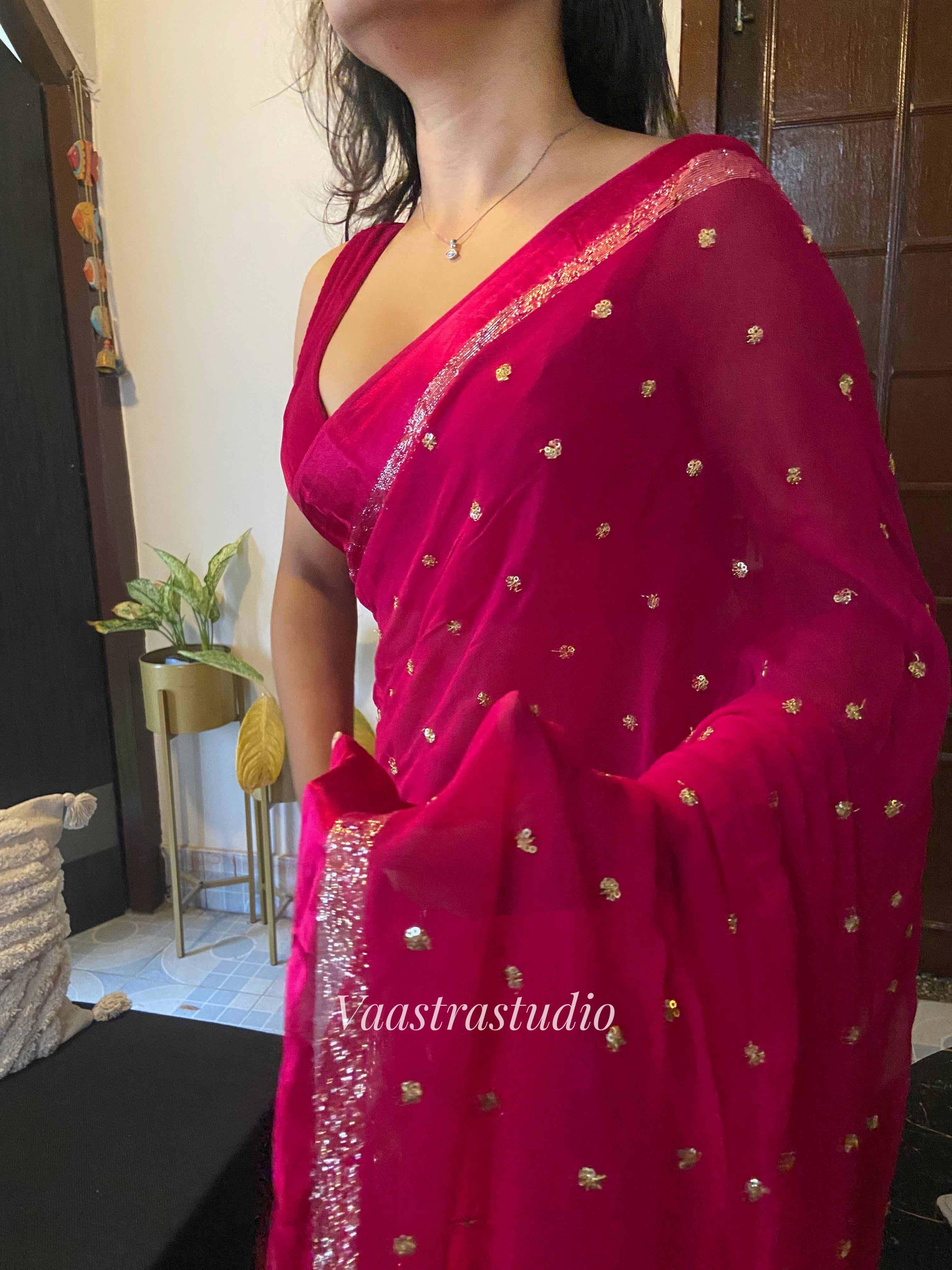 Alizee Georgette Saree