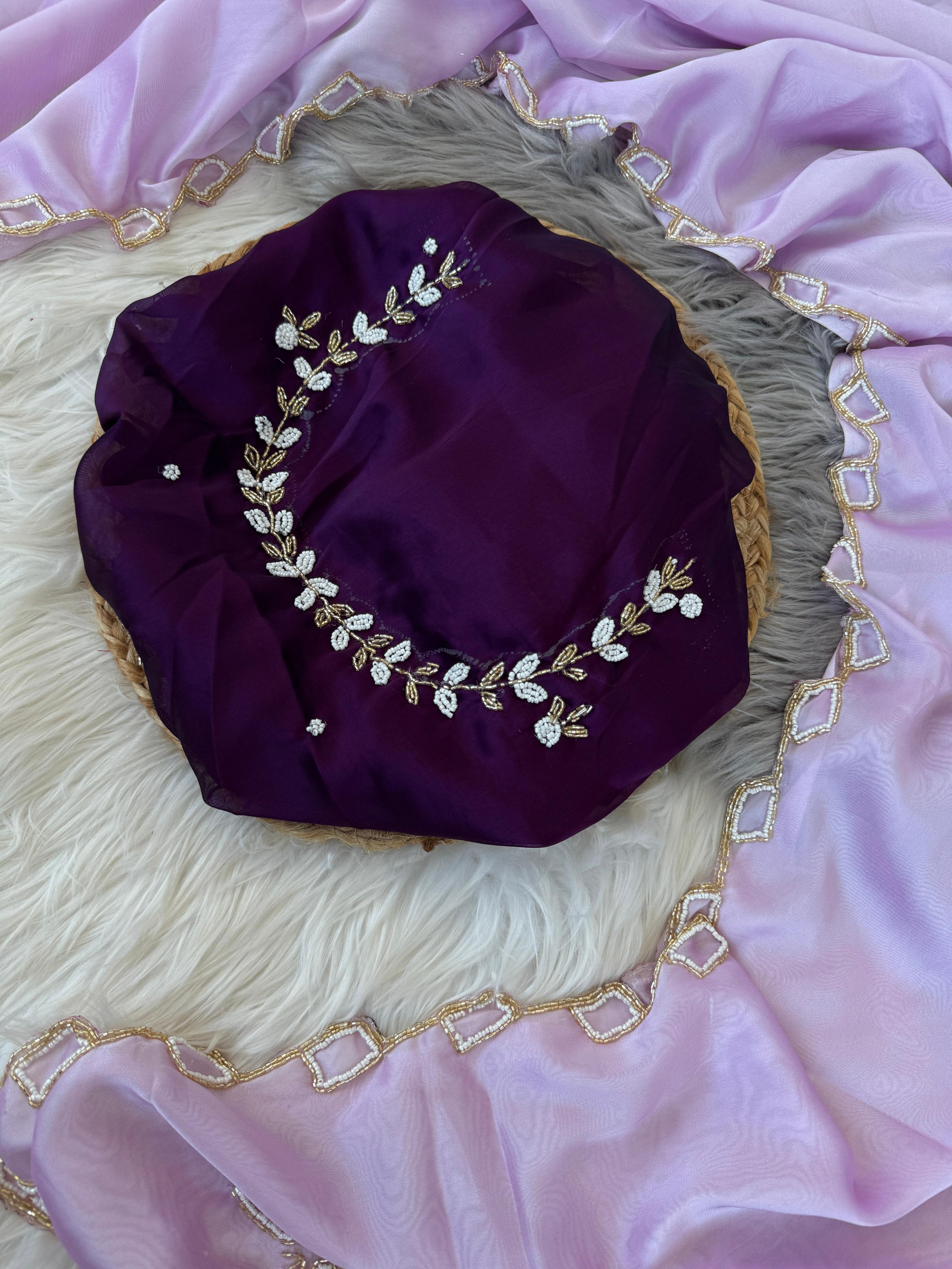 Jiniya Hand work Saree