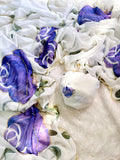 Rosette Handwork Saree(purple)