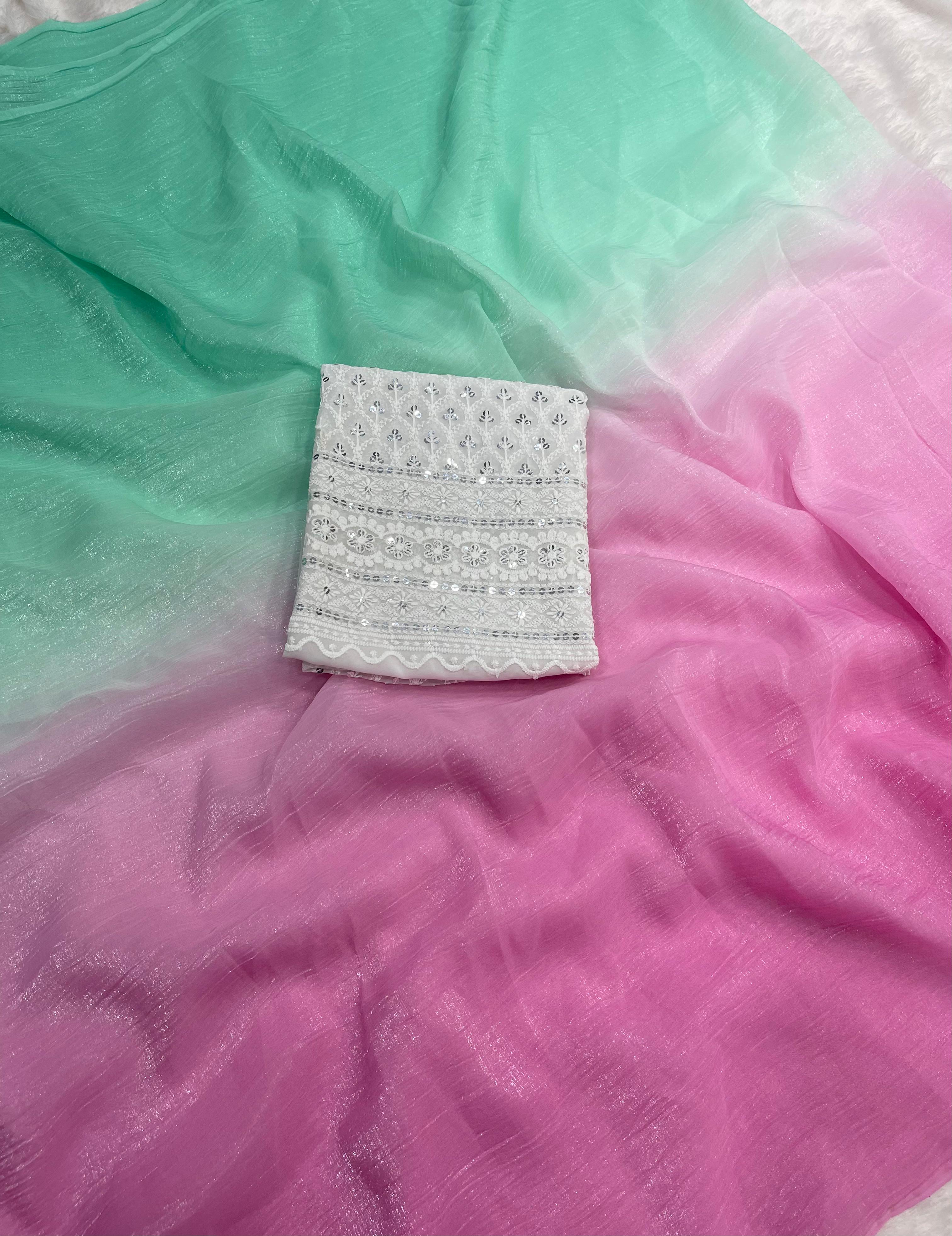 Rani Ombre Saree