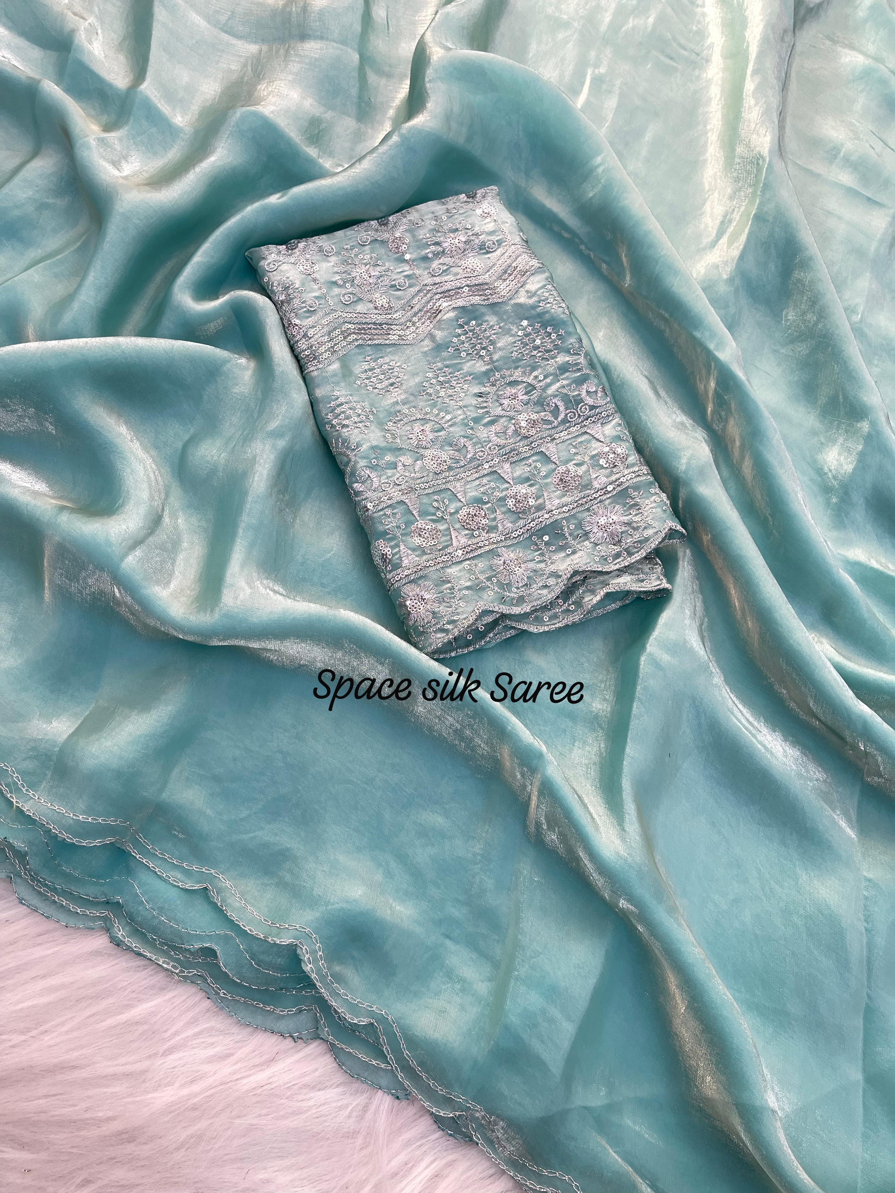 Rosy shimmer Saree