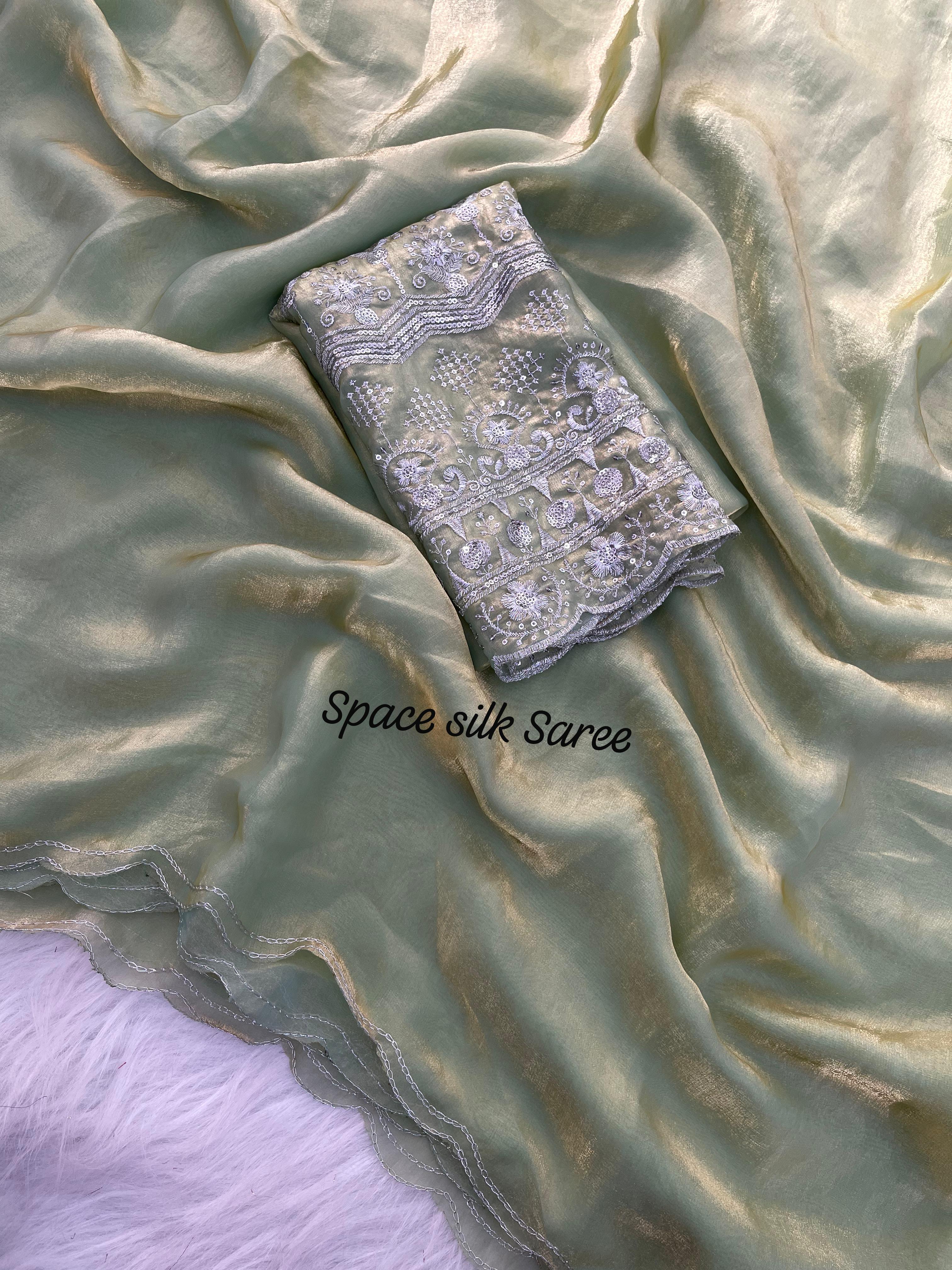 Rosy shimmer Saree