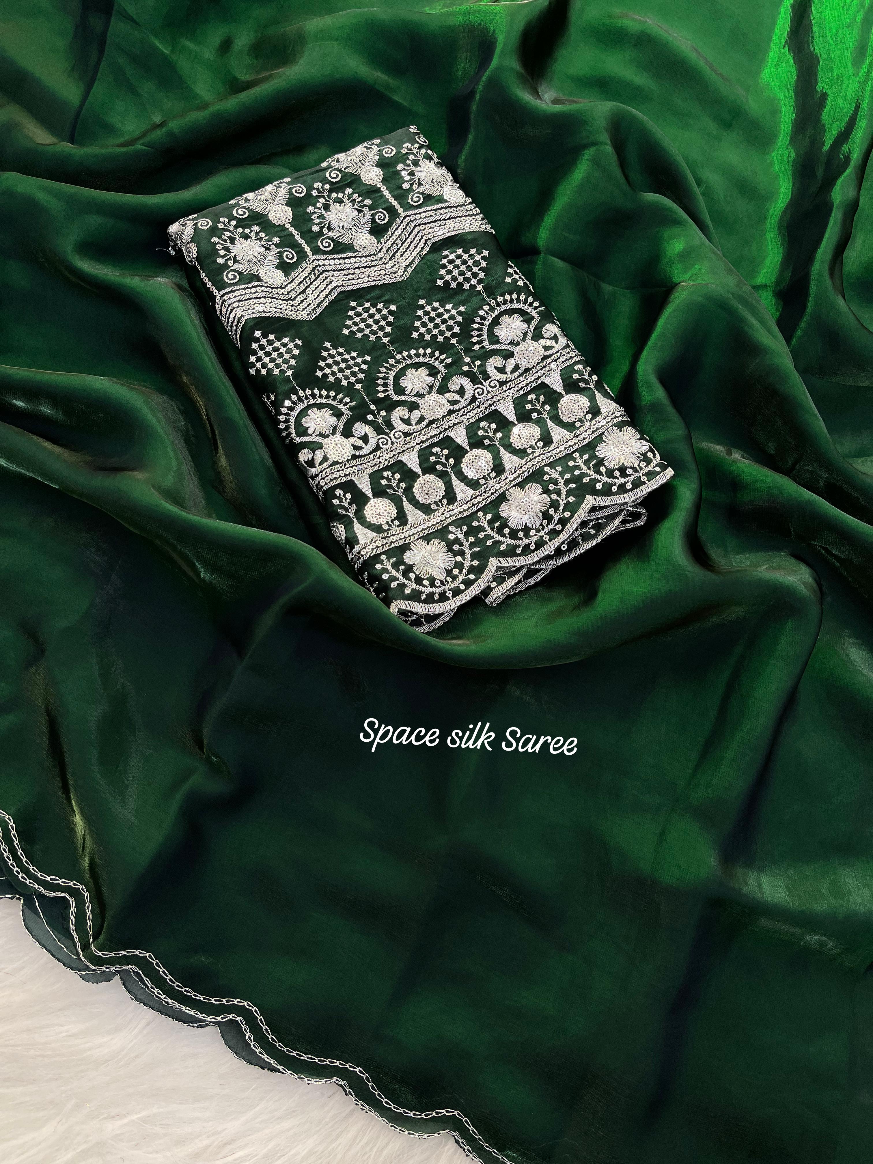 Rosy shimmer Saree