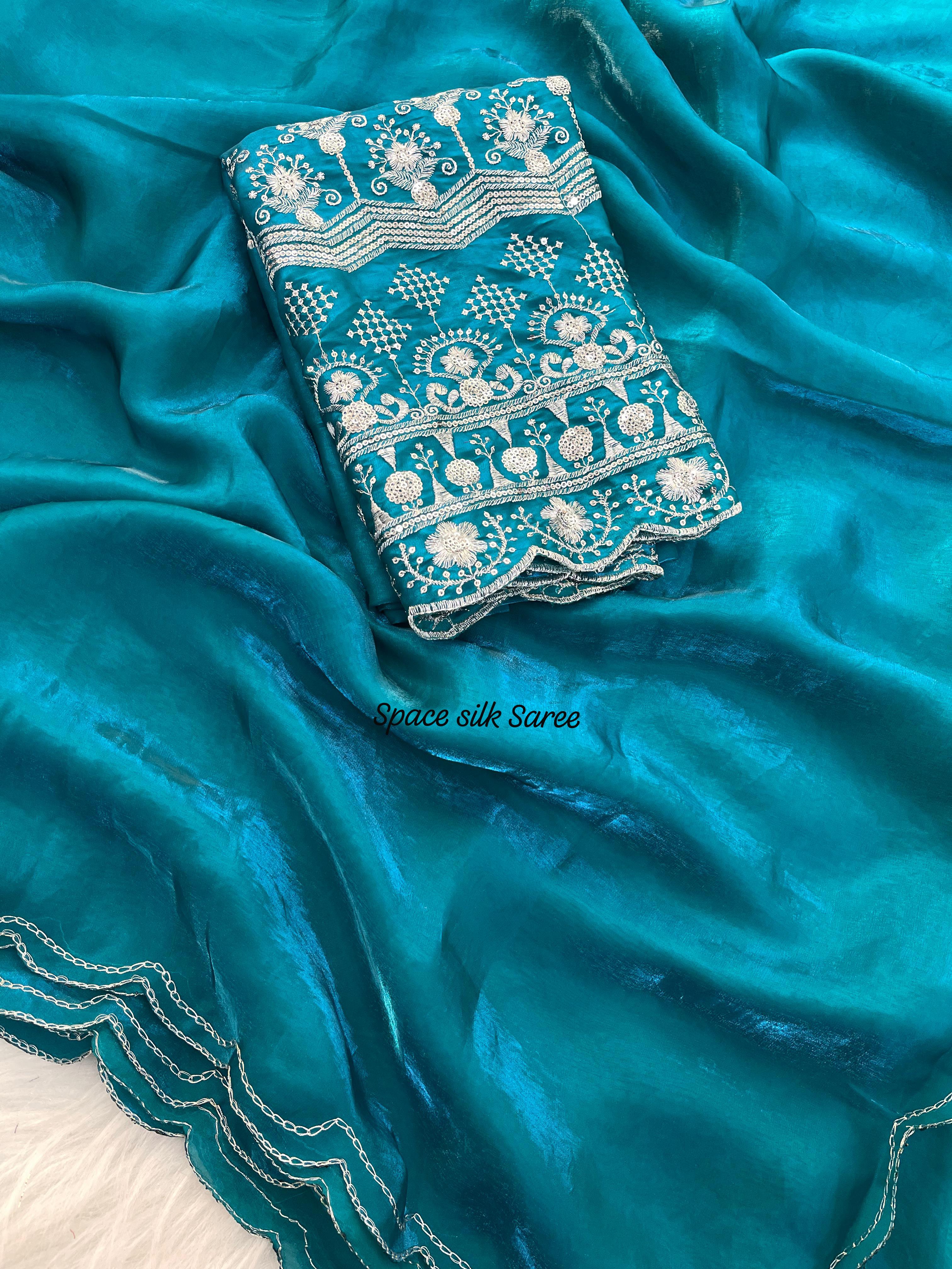 Rosy shimmer Saree