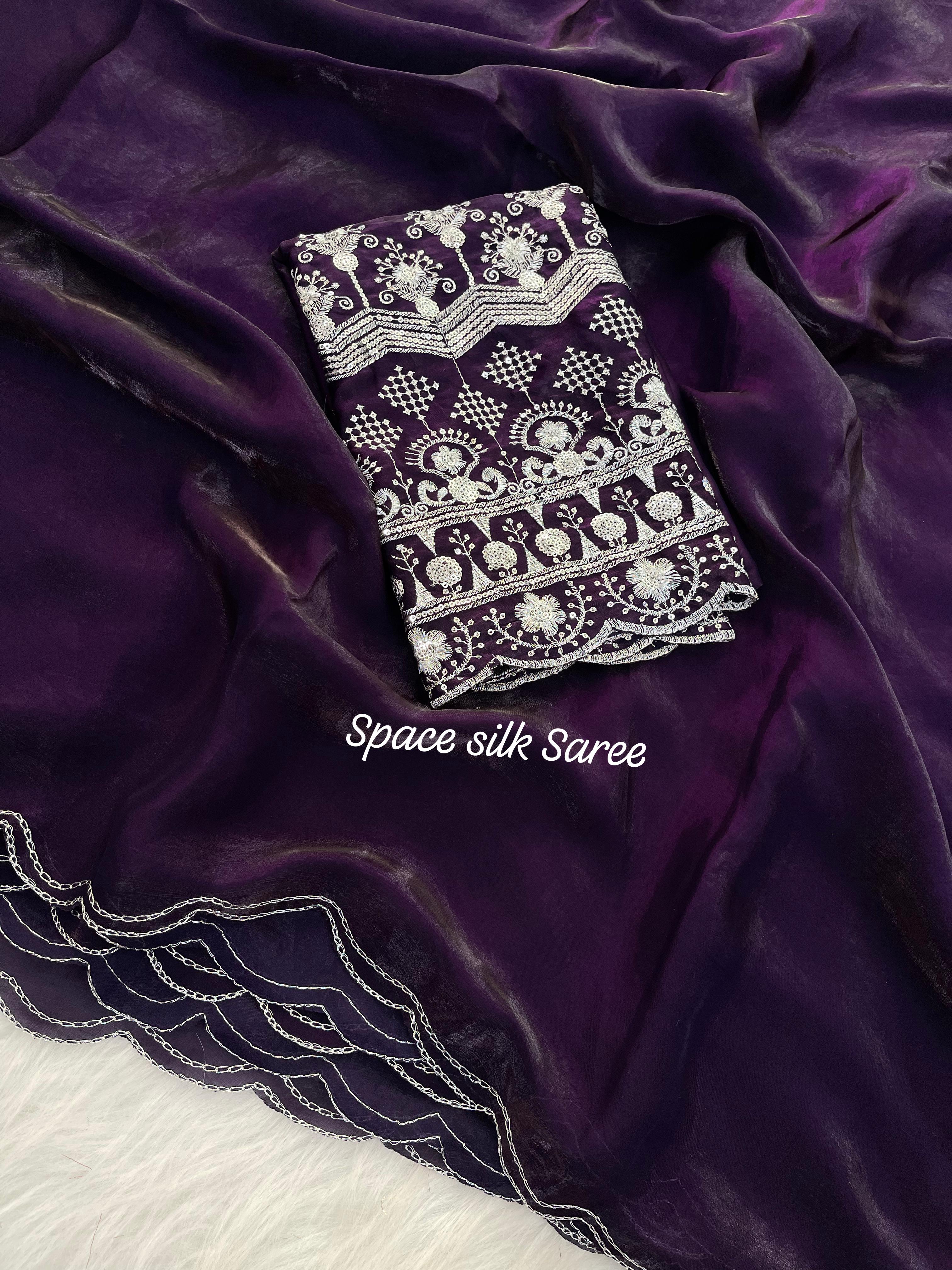 Rosy shimmer Saree