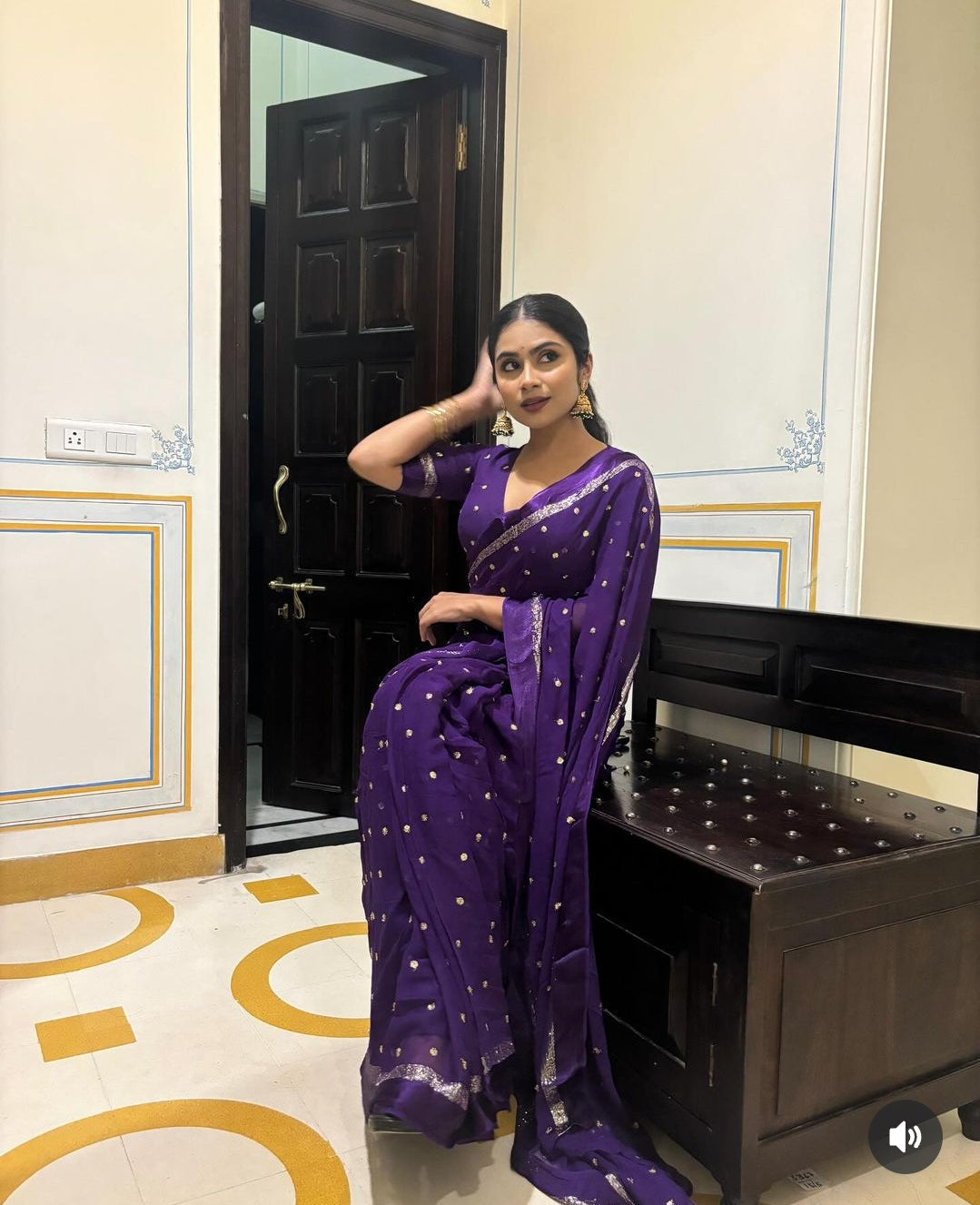 Alizee Georgette Saree