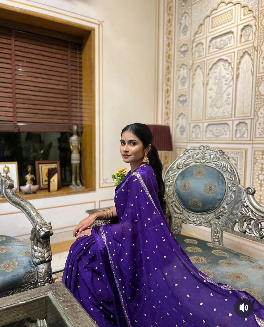 Alizee Georgette Saree(Ready-to-wear)