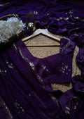 Regal Georgette Saree(Purple)