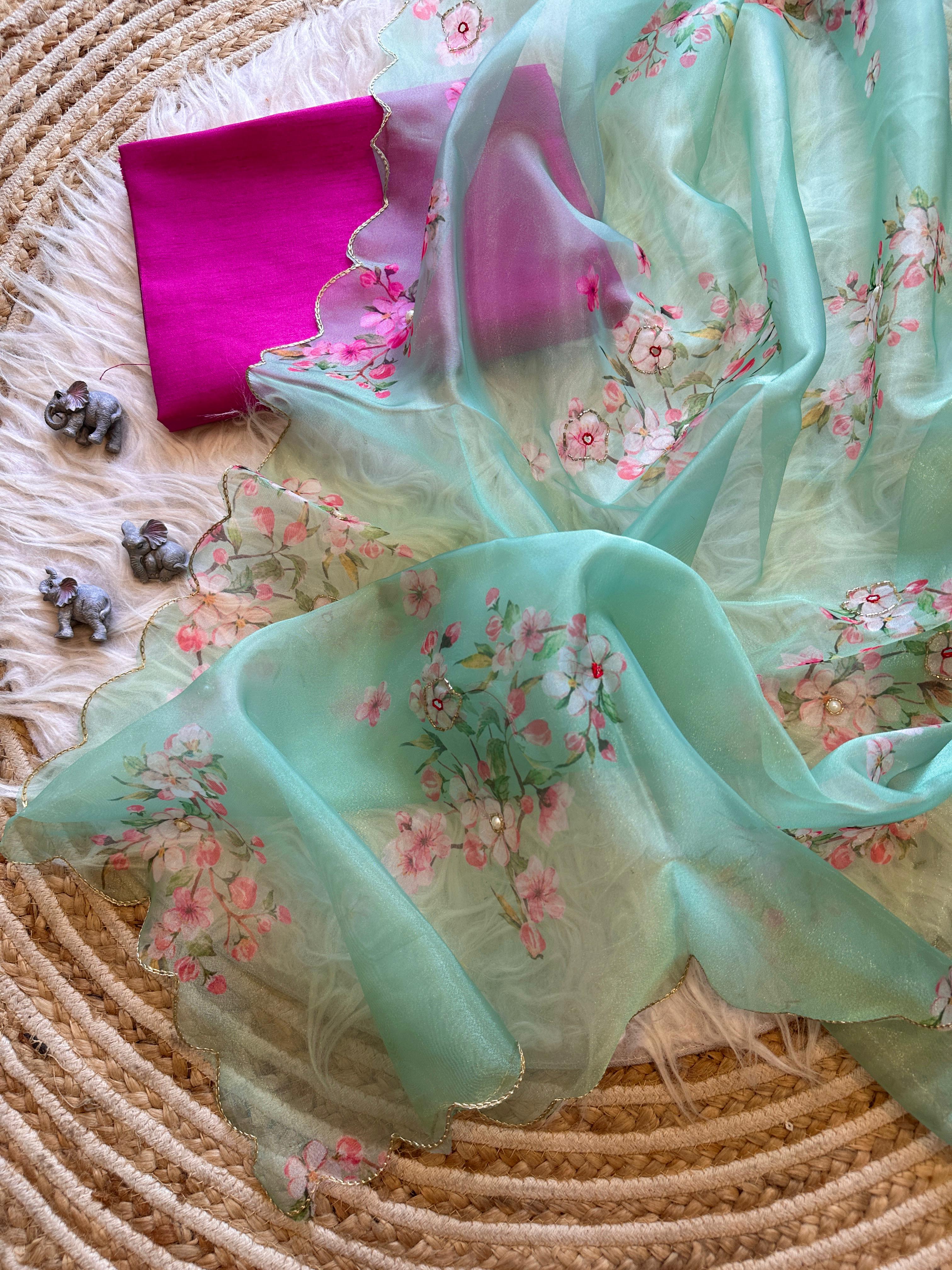 Pretty Floral Saree